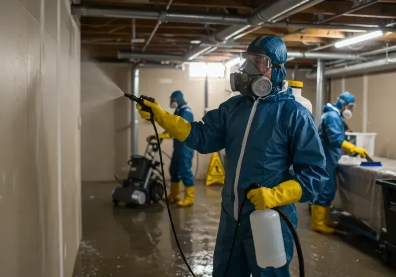 Basement Sanitization and Antimicrobial Treatment process in Dania Beach, FL