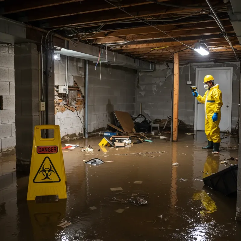 Flooded Basement Electrical Hazard in Dania Beach, FL Property